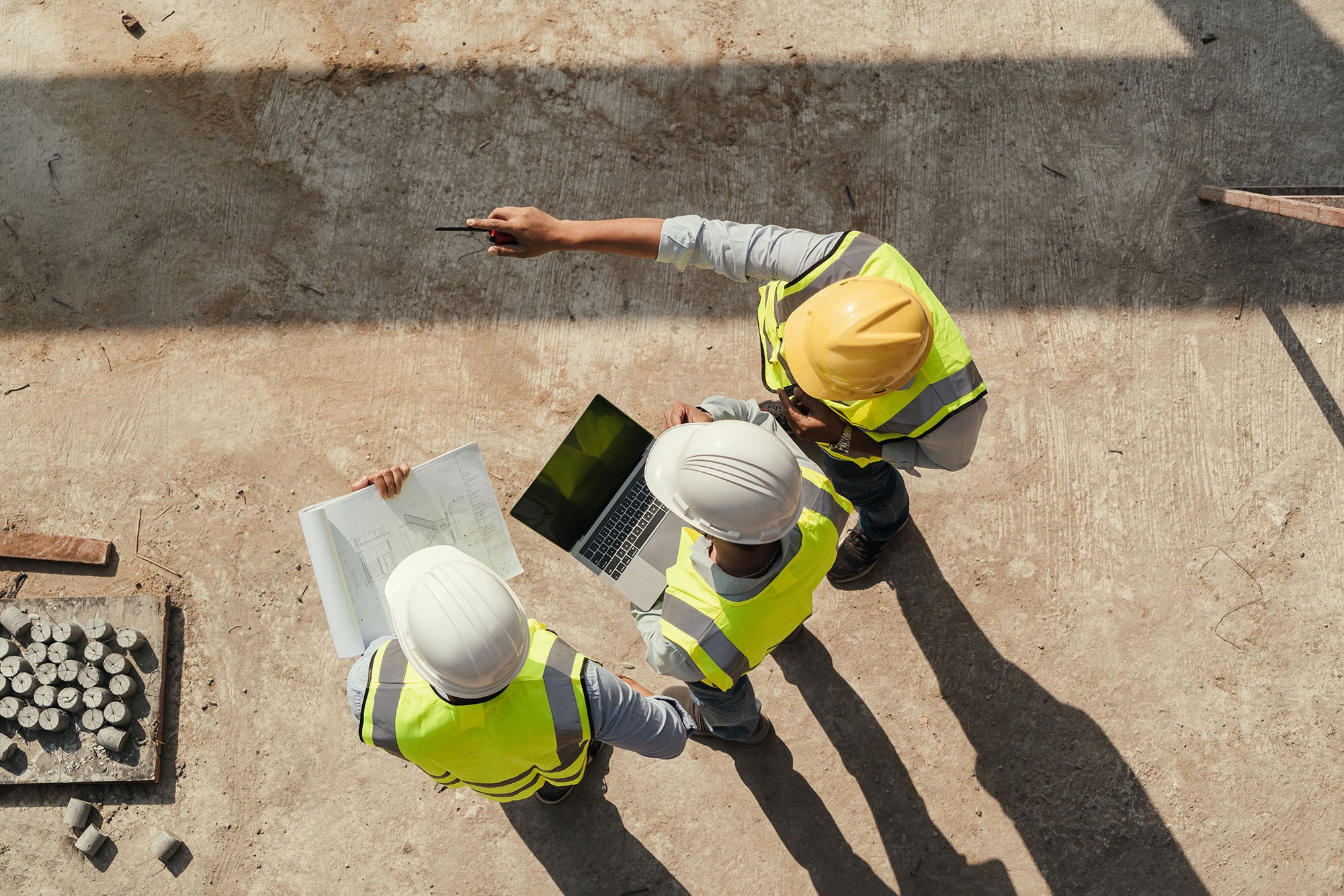 industrial workers collaborating